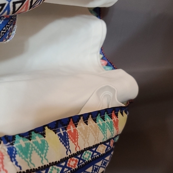 Lily Rose BoHo Style Dress Aztec Design Lined V-neck Summery Size M GUC … - Picture 8 of 9